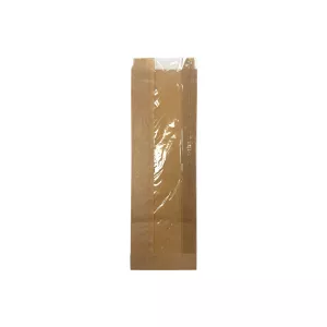 Sac sandwich kraft brun fenêtre Bio 120+20/390mm (9A00)